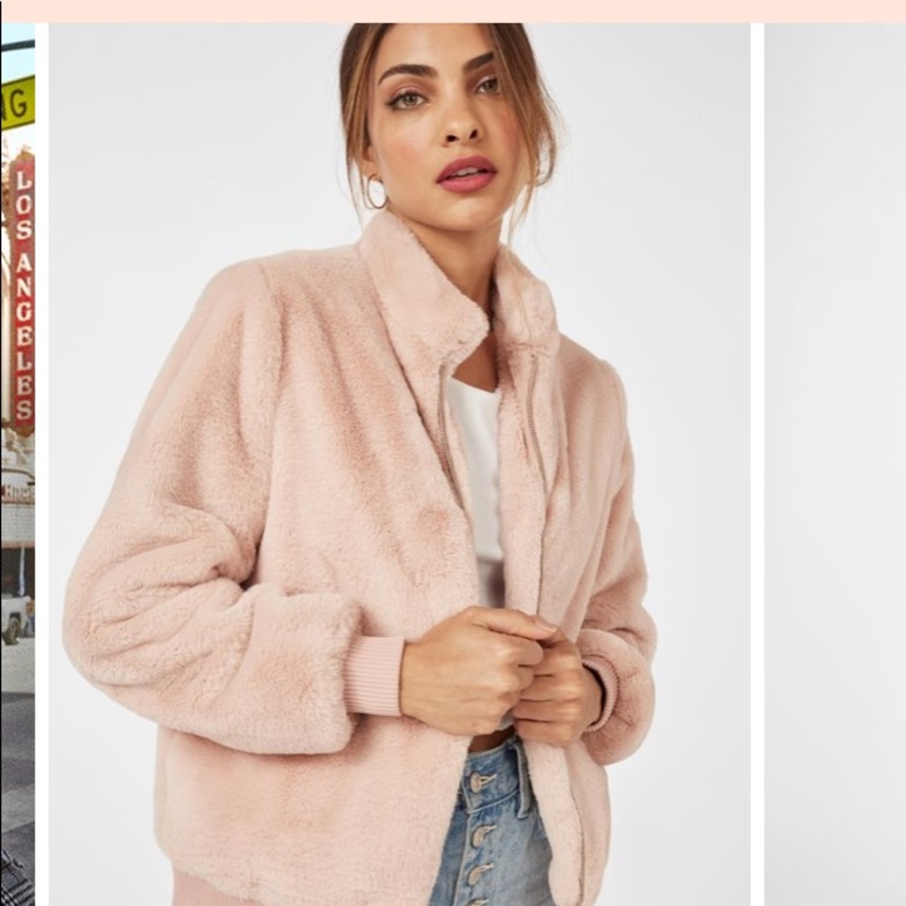 Fur bomber jacket